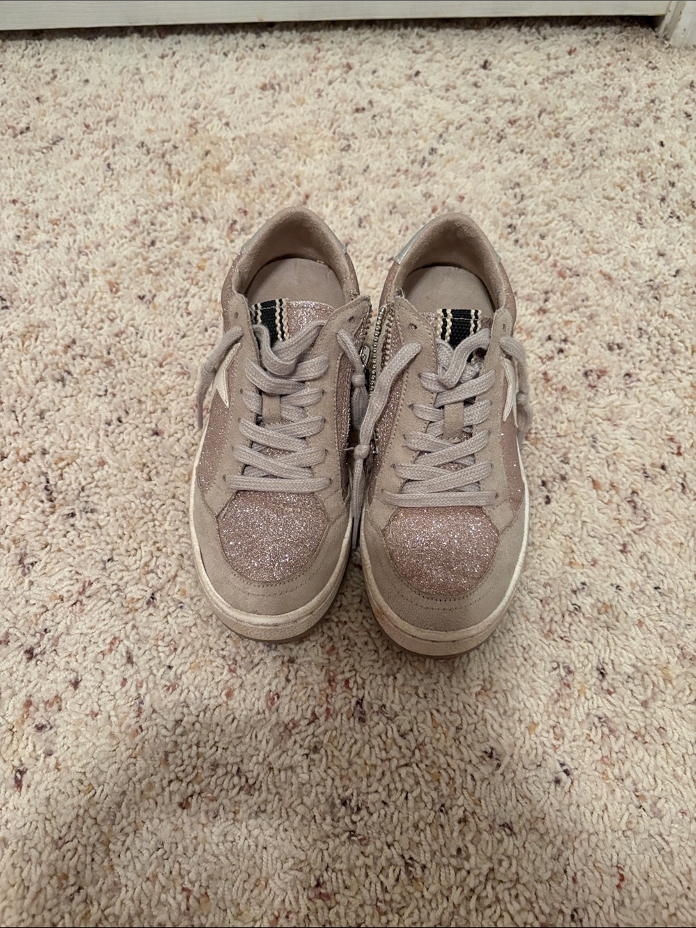 Girls Sparkle Casual Sneakers - Blush - Picture 2 of 6